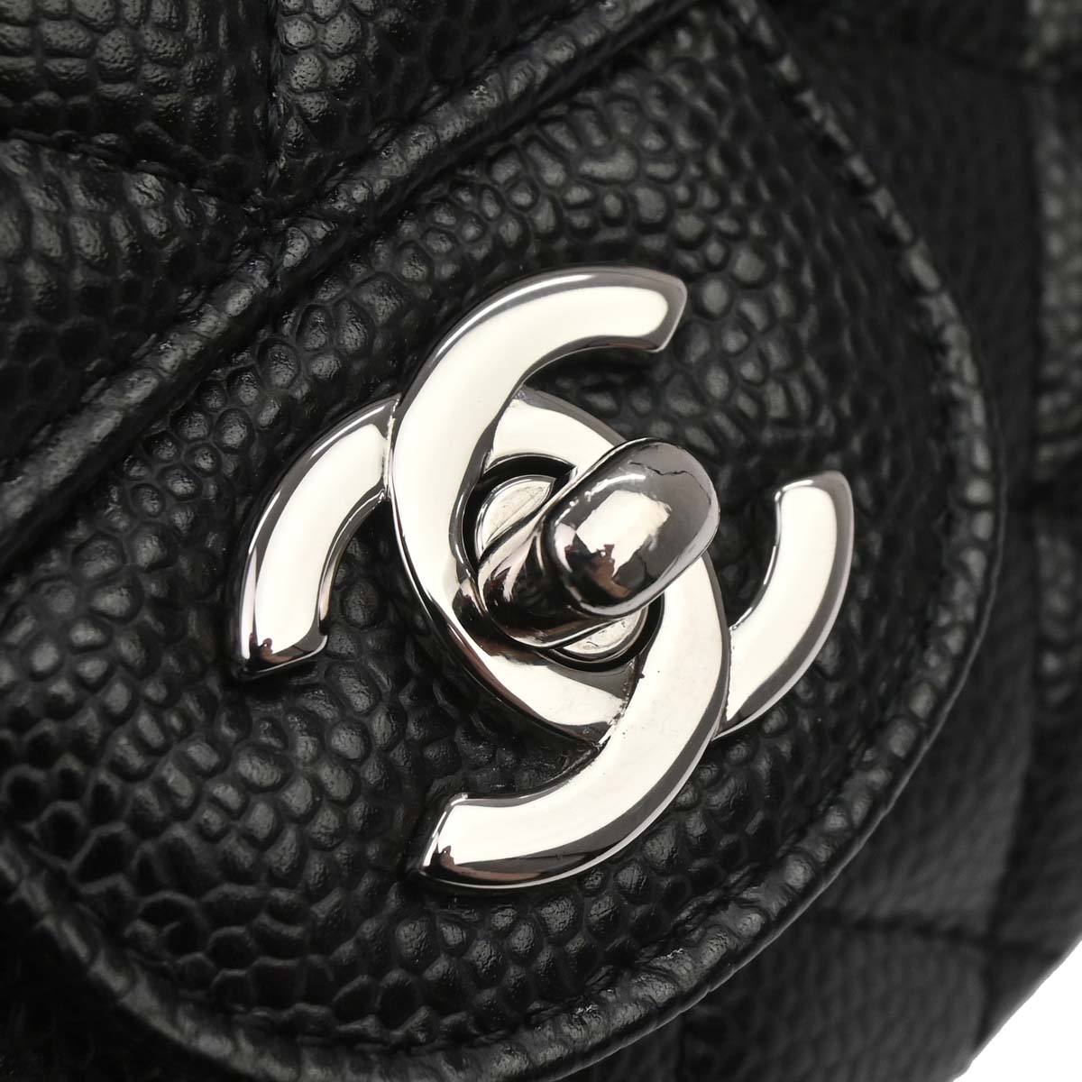 Chanel 2012 Black Caviar Medium Classic Double Flap Shoulder Bag