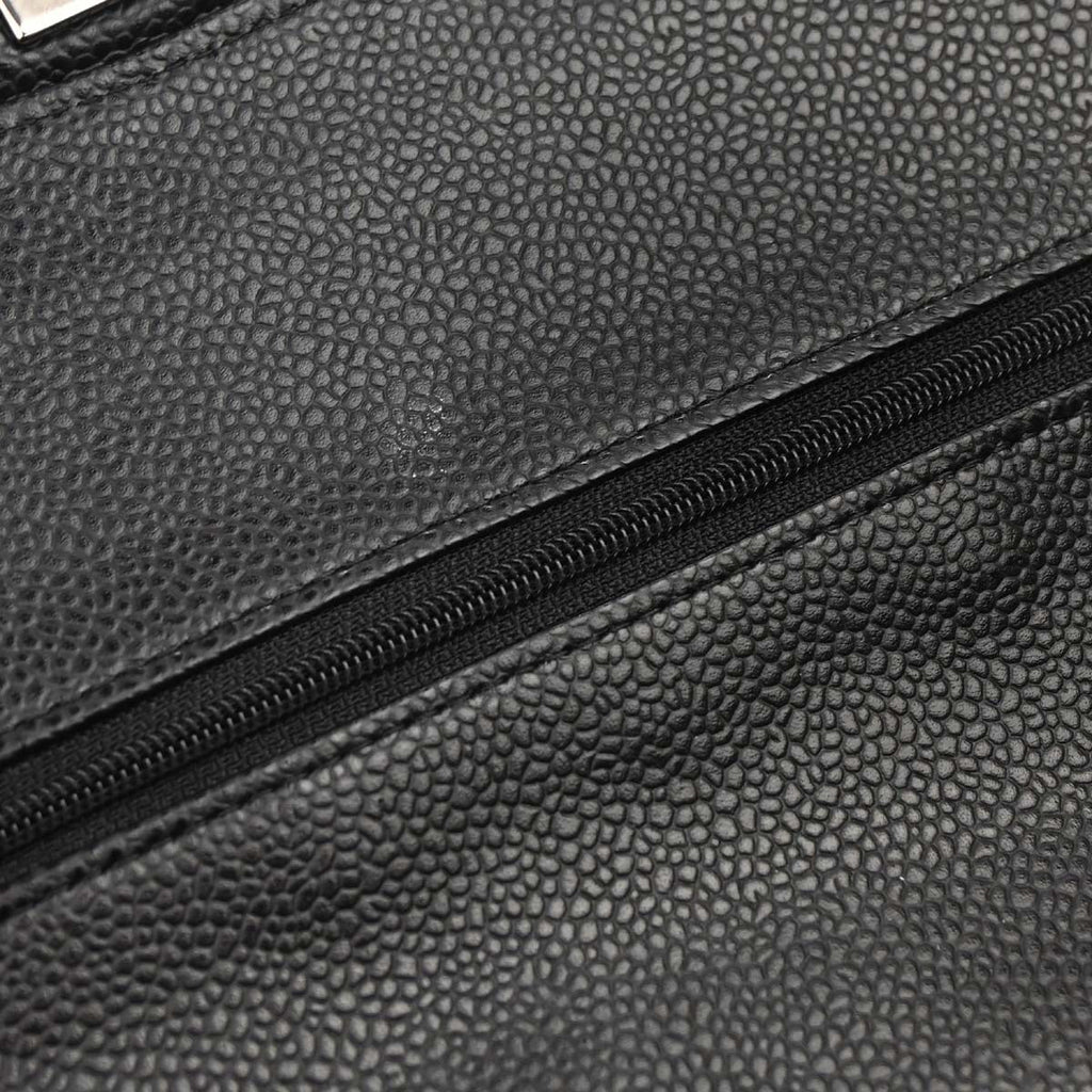 Chanel 2012 Black Caviar Medium Classic Double Flap Shoulder Bag