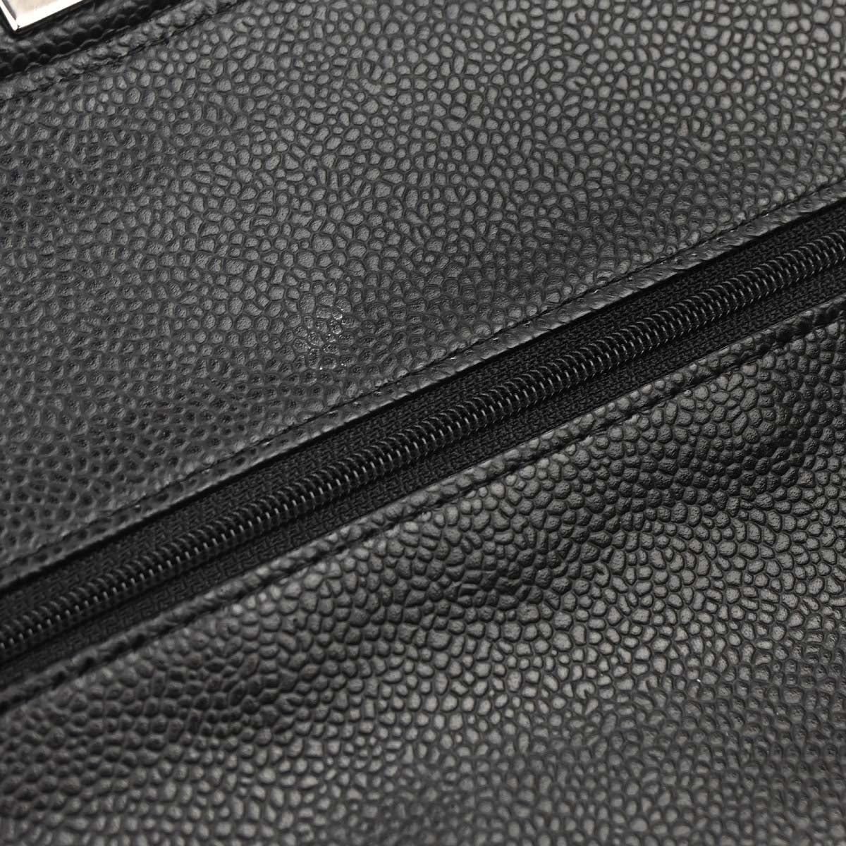Chanel 2012 Black Caviar Medium Classic Double Flap Shoulder Bag