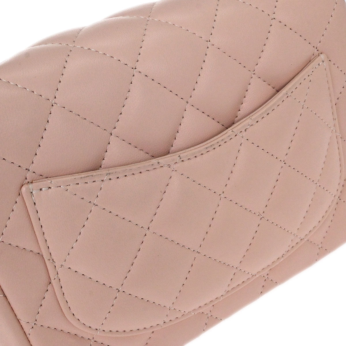 Chanel 2017 Pink Lambskin Mini Classic Square Flap Shoulder Bag