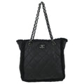 Chanel 2018-2019 Black Mouton Chain Tote Bag