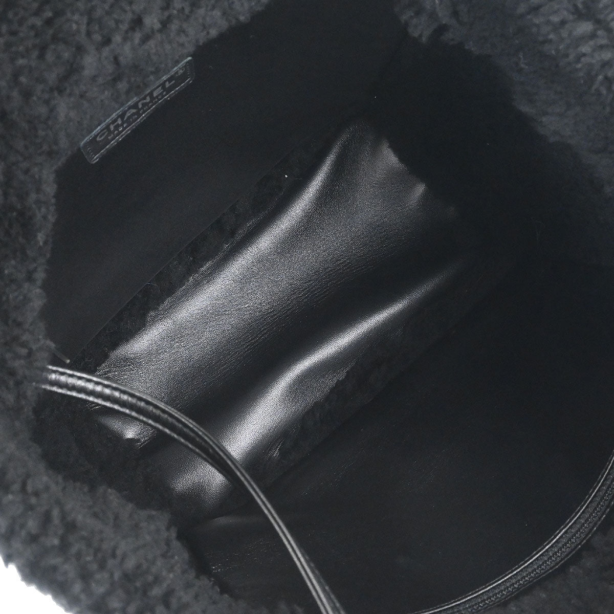 Chanel 2018-2019 Black Mouton Chain Tote Bag
