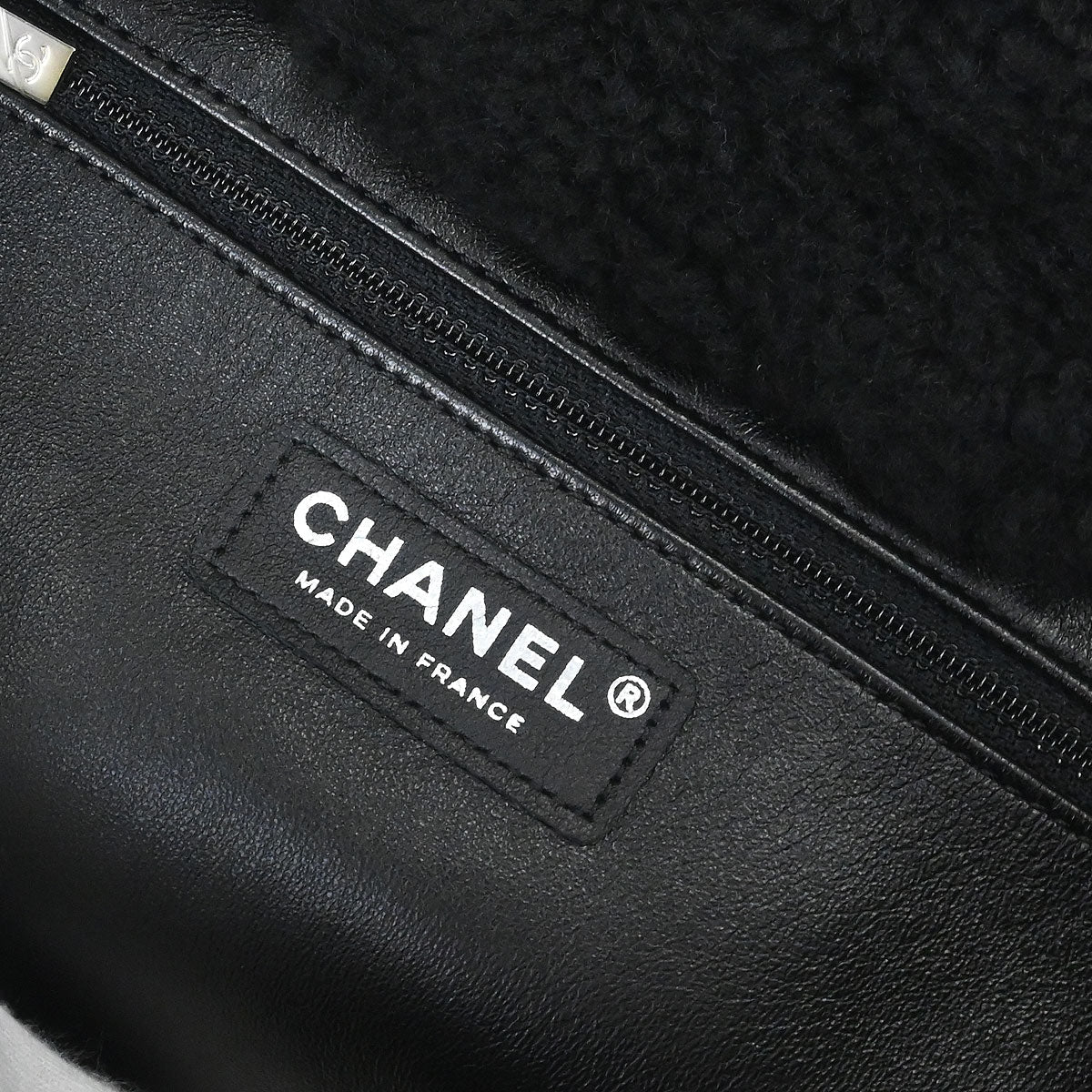 Chanel 2018-2019 Black Mouton Chain Tote Bag