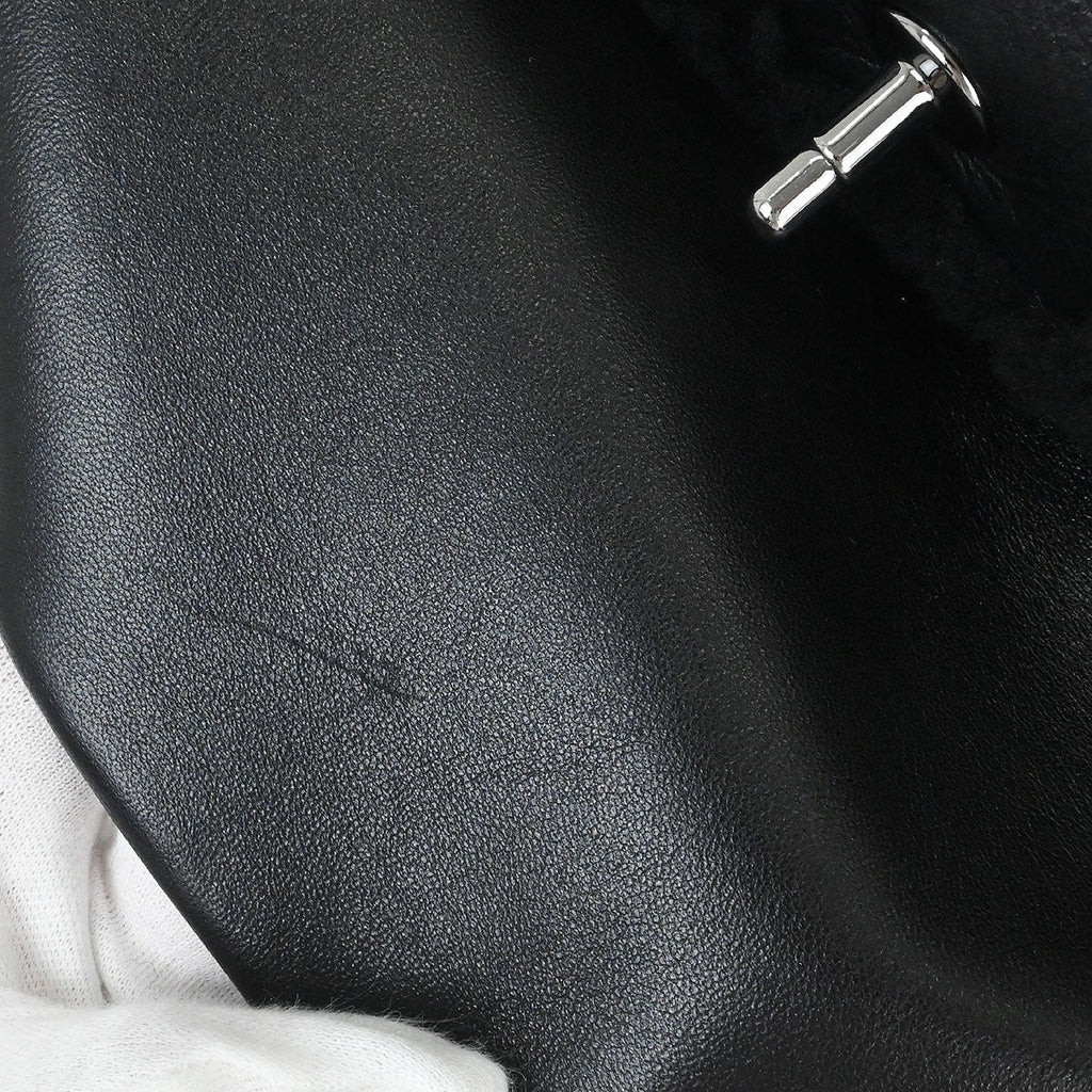 Chanel 2018-2019 Black Mouton Chain Tote Bag