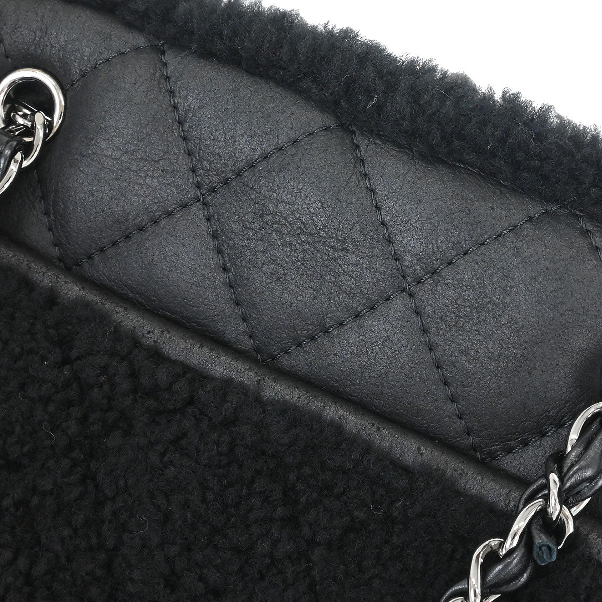 Chanel 2018-2019 Black Mouton Chain Tote Bag