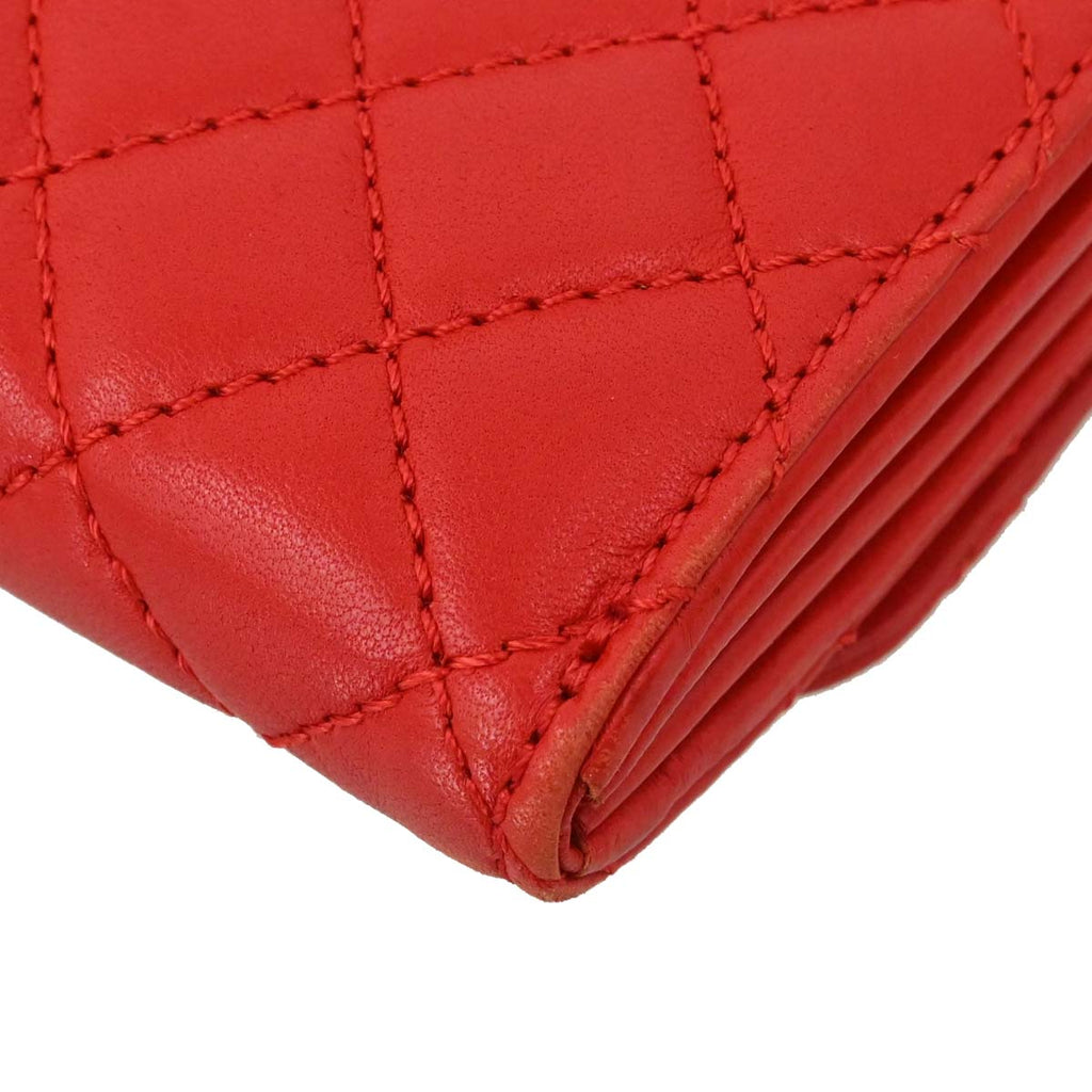 Chanel 2010-2011 Red Lambskin WOC Wallet on Chain Bag