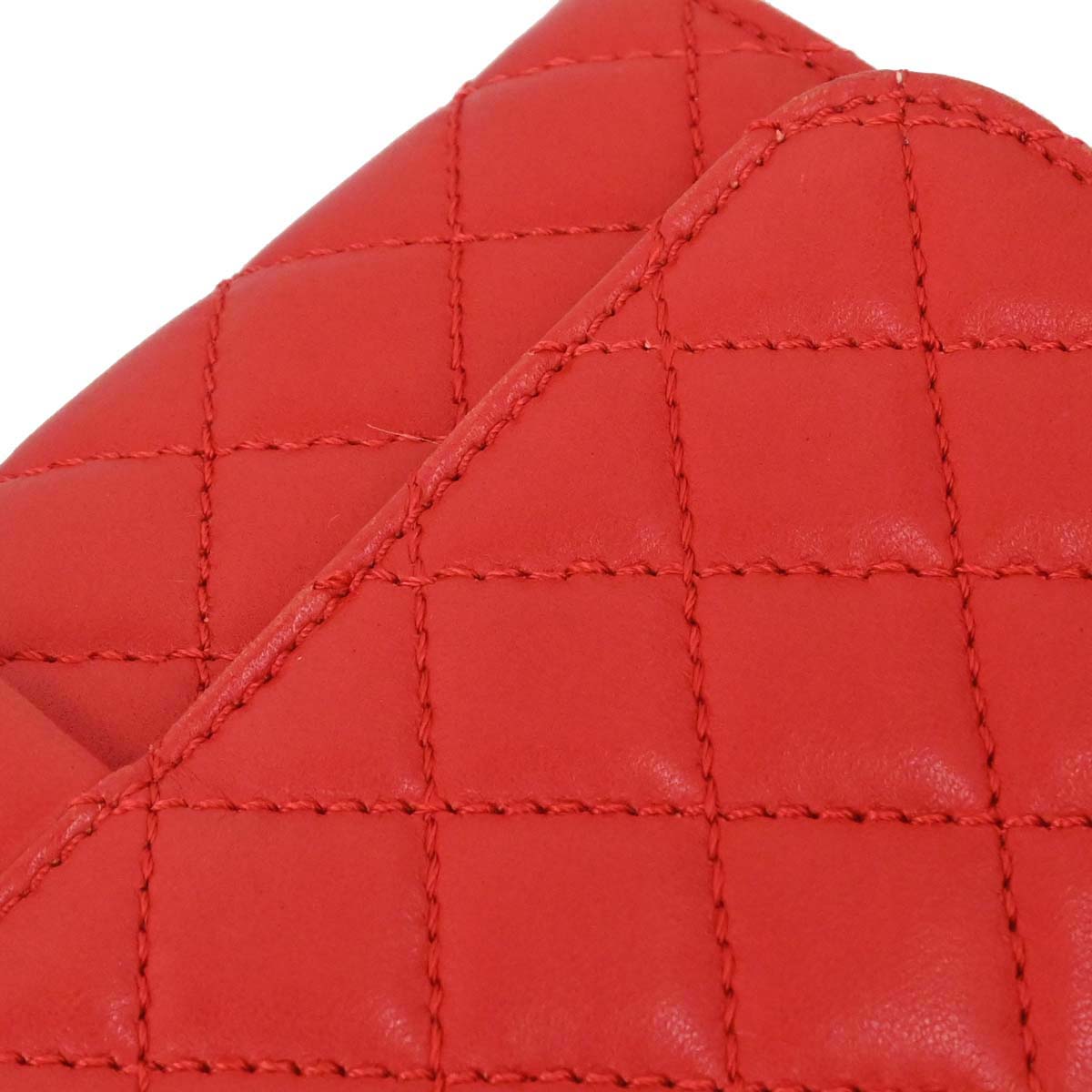 Chanel 2010-2011 Red Lambskin WOC Wallet on Chain Bag