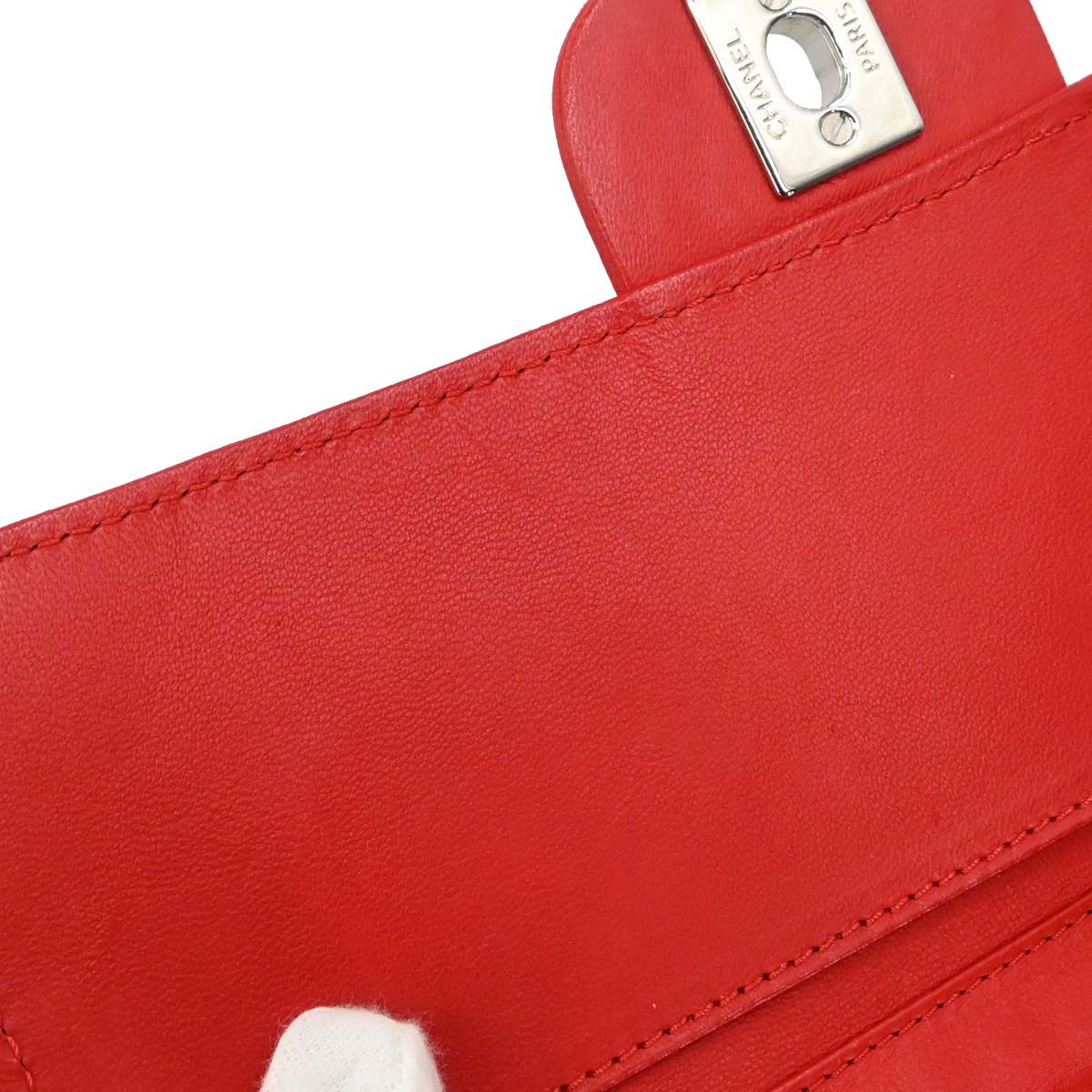 Chanel 2010-2011 Red Lambskin WOC Wallet on Chain Bag