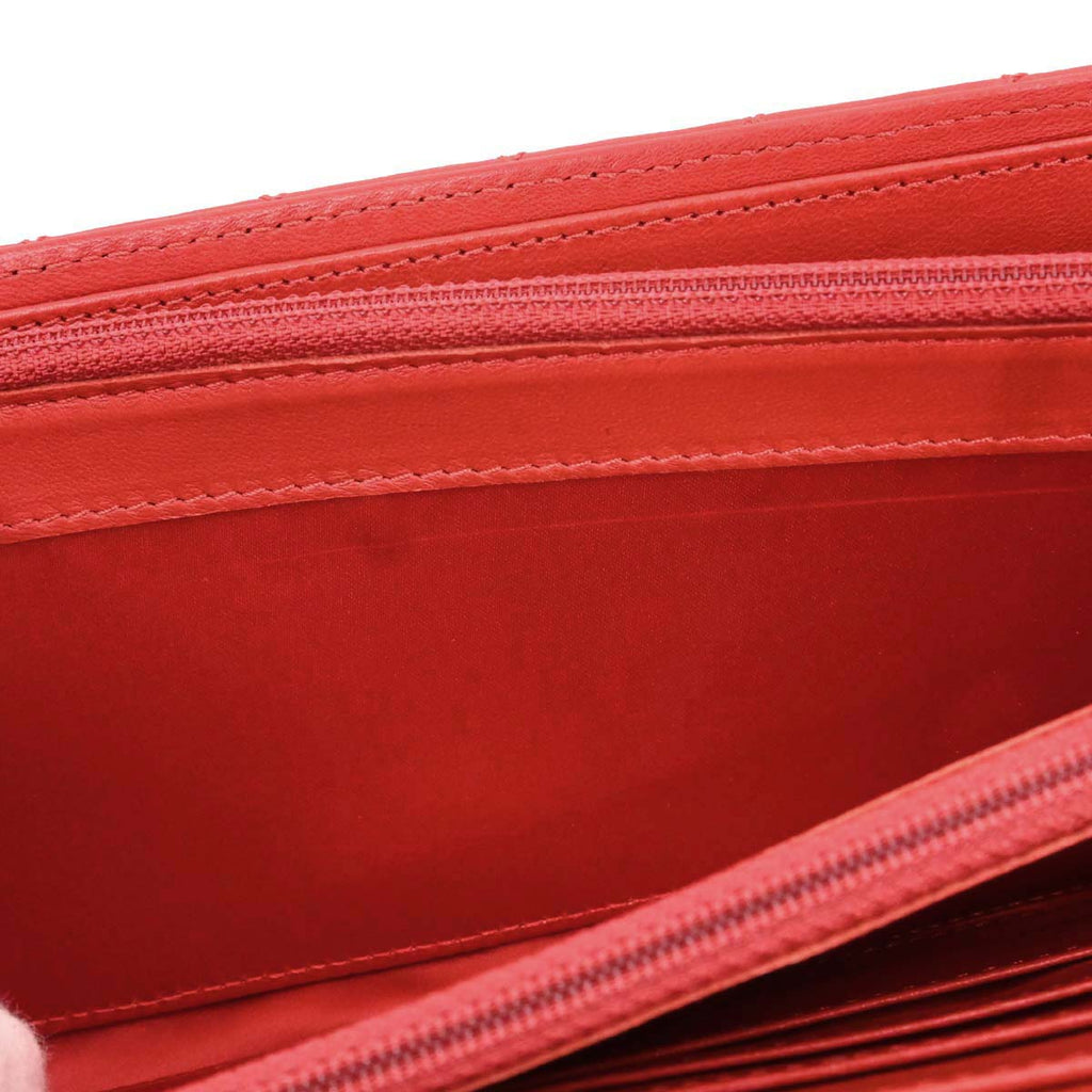 Chanel 2010-2011 Red Lambskin WOC Wallet on Chain Bag