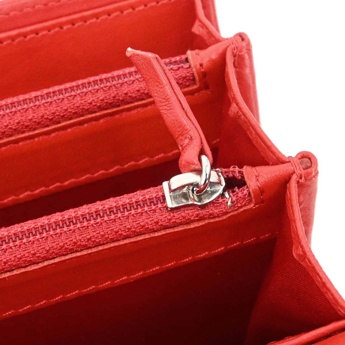 Chanel 2010-2011 Red Lambskin WOC Wallet on Chain Bag