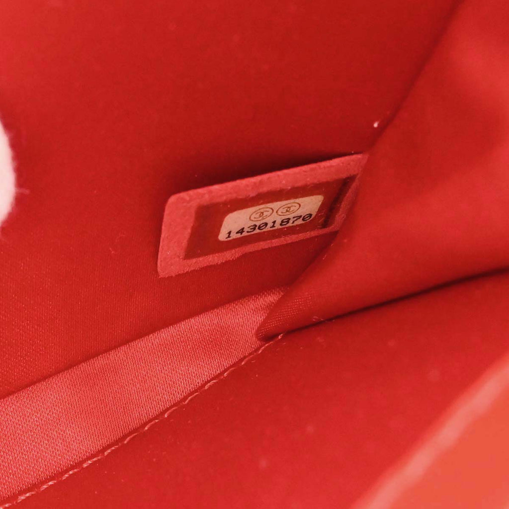 Chanel 2010-2011 Red Lambskin WOC Wallet on Chain Bag