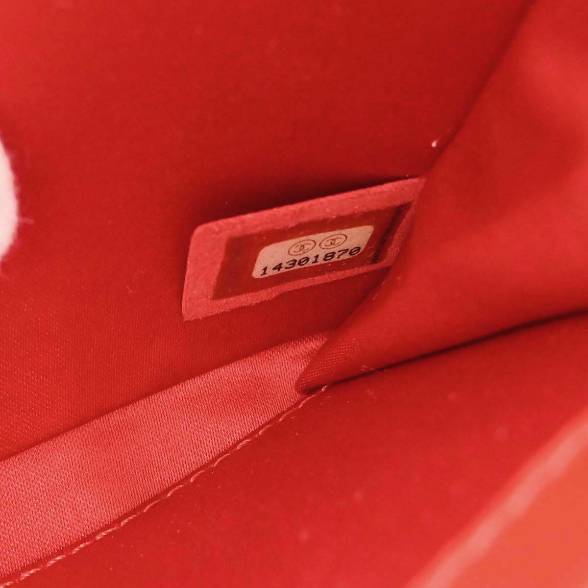 Chanel 2010-2011 Red Lambskin WOC Wallet on Chain Bag