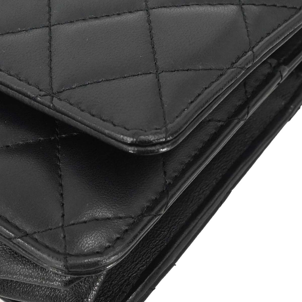 Chanel 2019 Black Lambskin Classic WOC Wallet on Chain Bag
