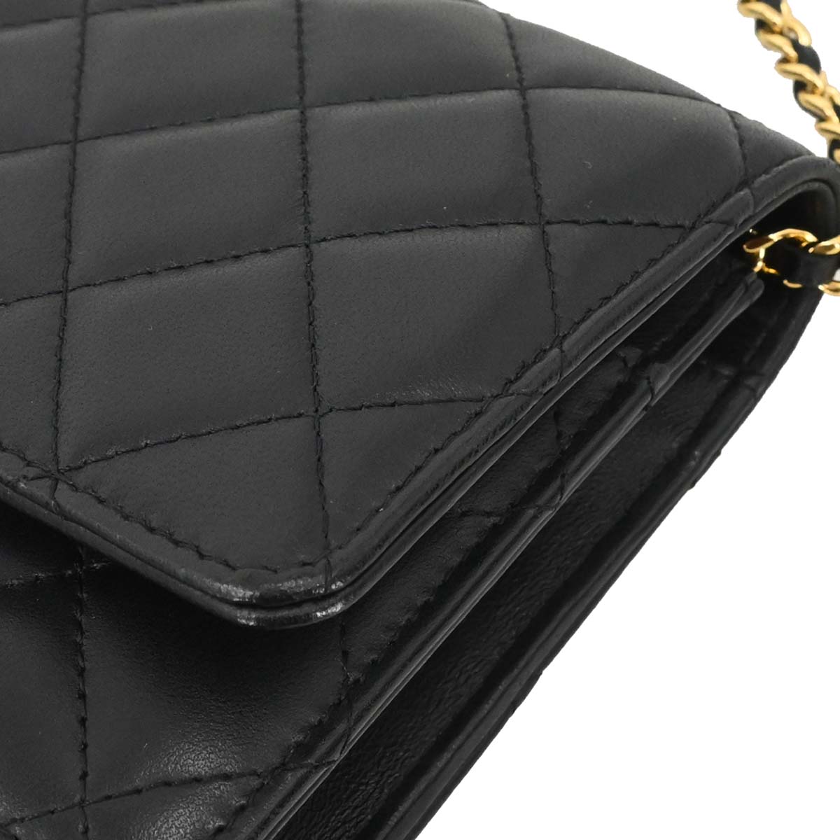Chanel 2019 Black Lambskin Classic WOC Wallet on Chain Bag