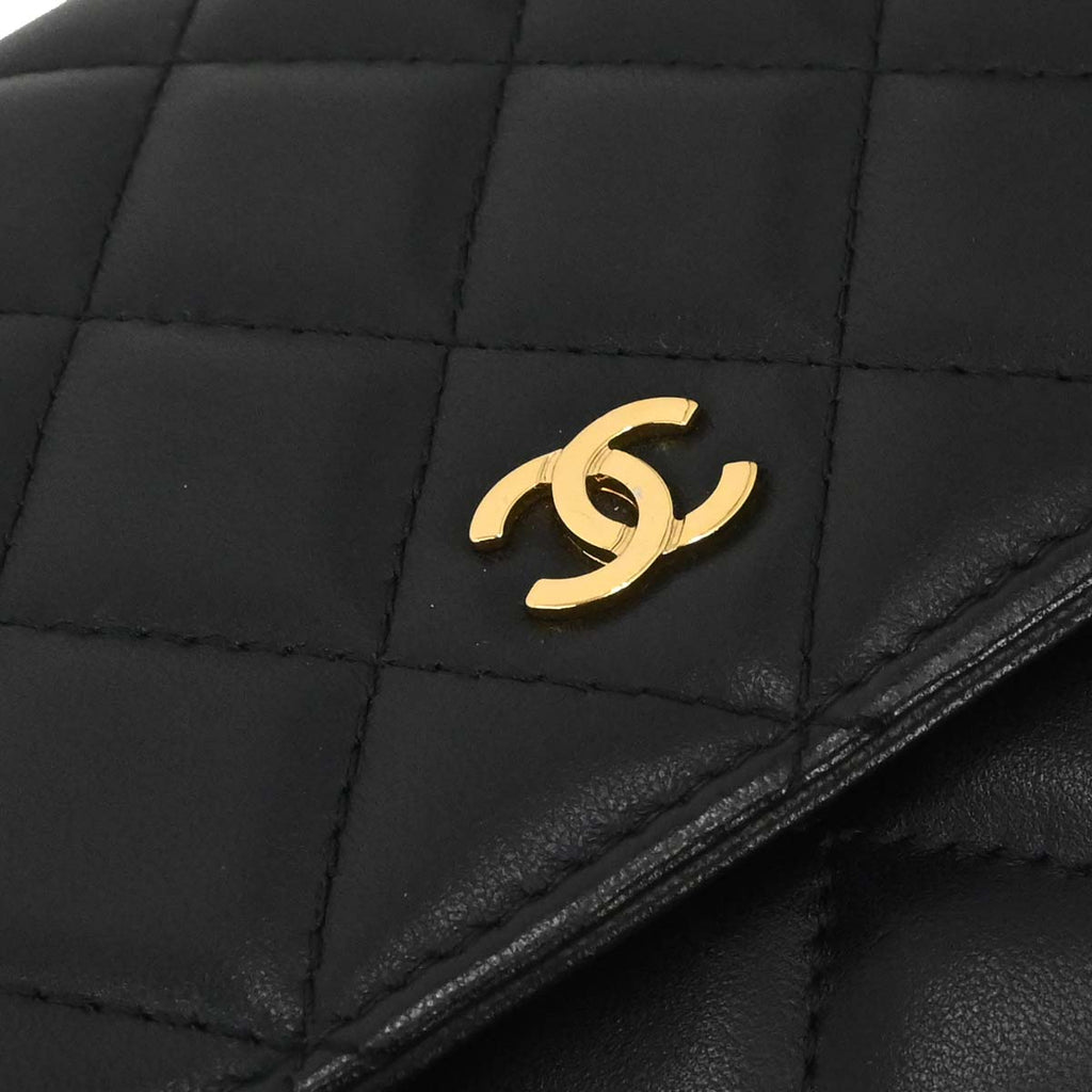 Chanel 2019 Black Lambskin Classic WOC Wallet on Chain Bag