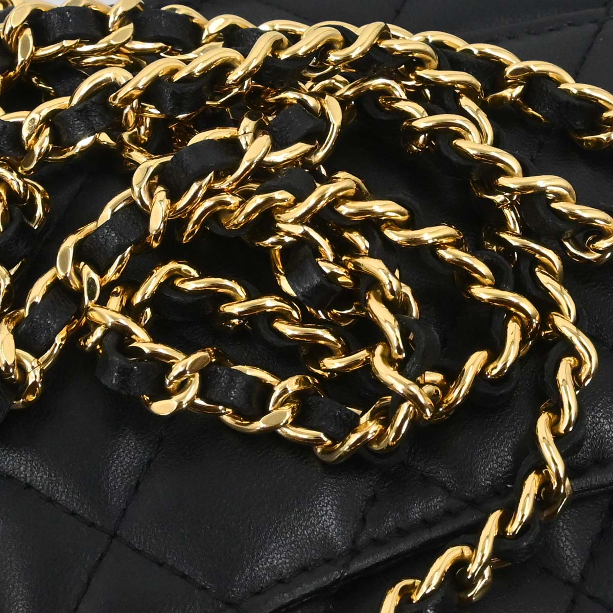 Chanel 2019 Black Lambskin Classic WOC Wallet on Chain Bag