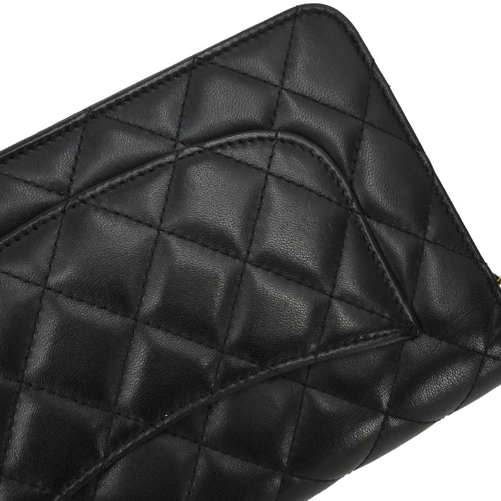Chanel 2019 Black Lambskin Classic WOC Wallet on Chain Bag