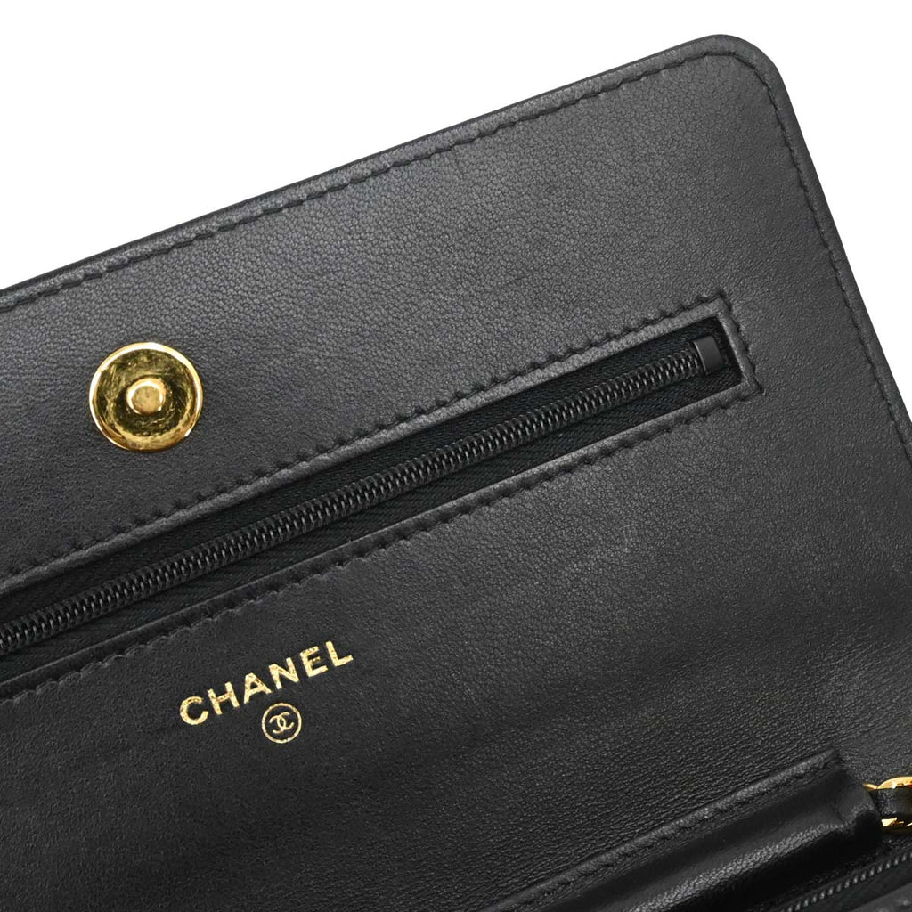 Chanel 2019 Black Lambskin Classic WOC Wallet on Chain Bag