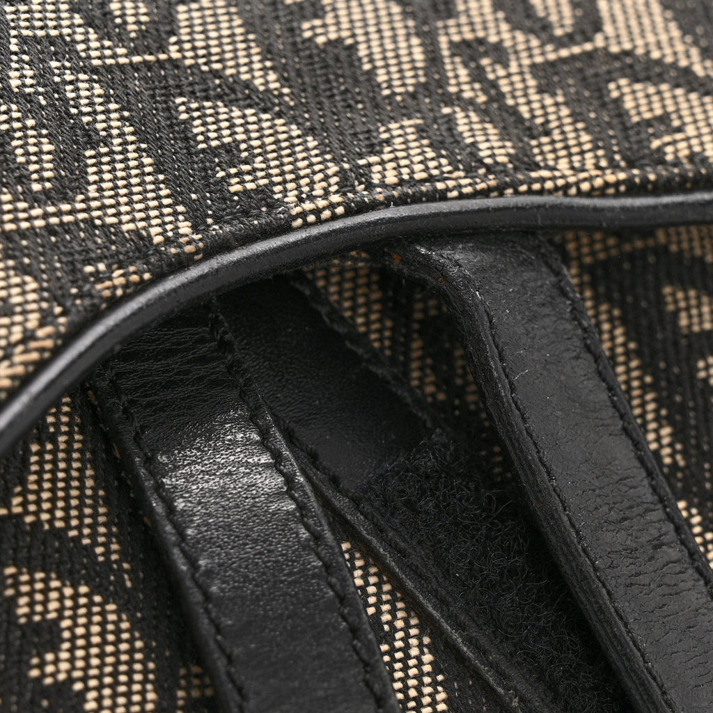 Christian Dior Monogram Saddle Bag Black