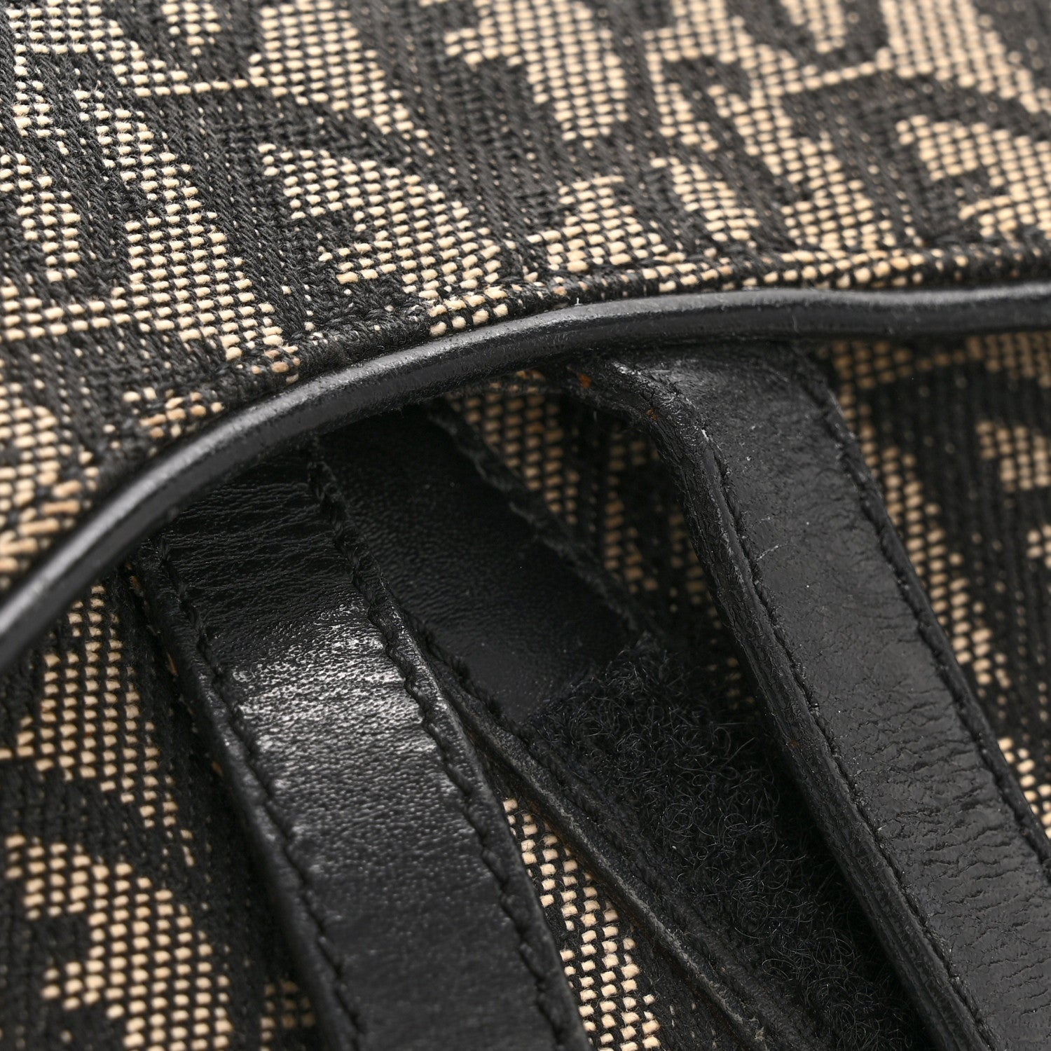 Christian Dior Monogram Saddle Bag Black