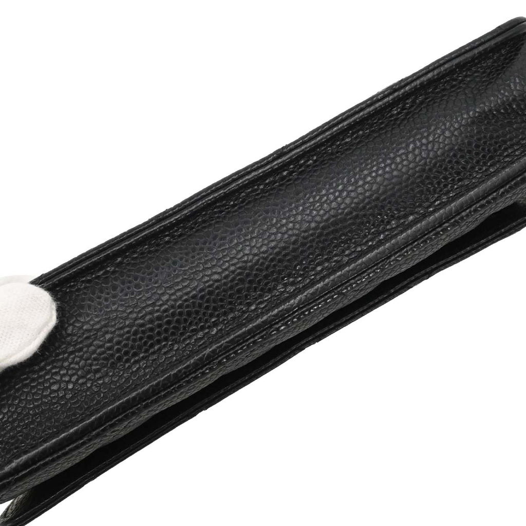 Chanel 2014-2015 Black Caviar Skin Classic WOC Wallet on Chain Bag