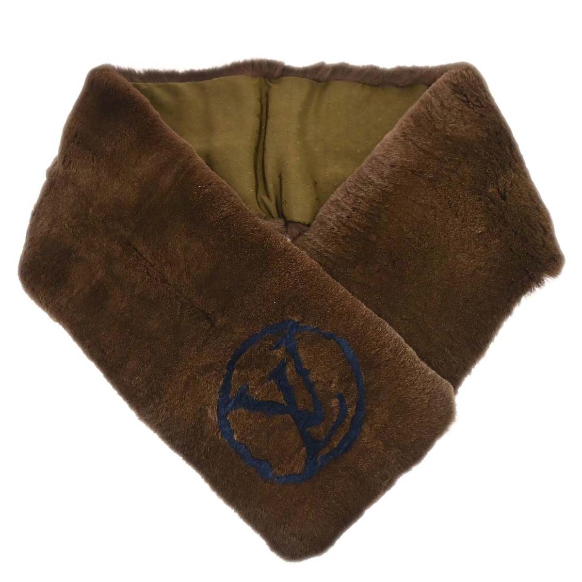 Louis Vuitton Monogram Rabbit Fur Flower Echarpe Bystamp Rex Stole M75757