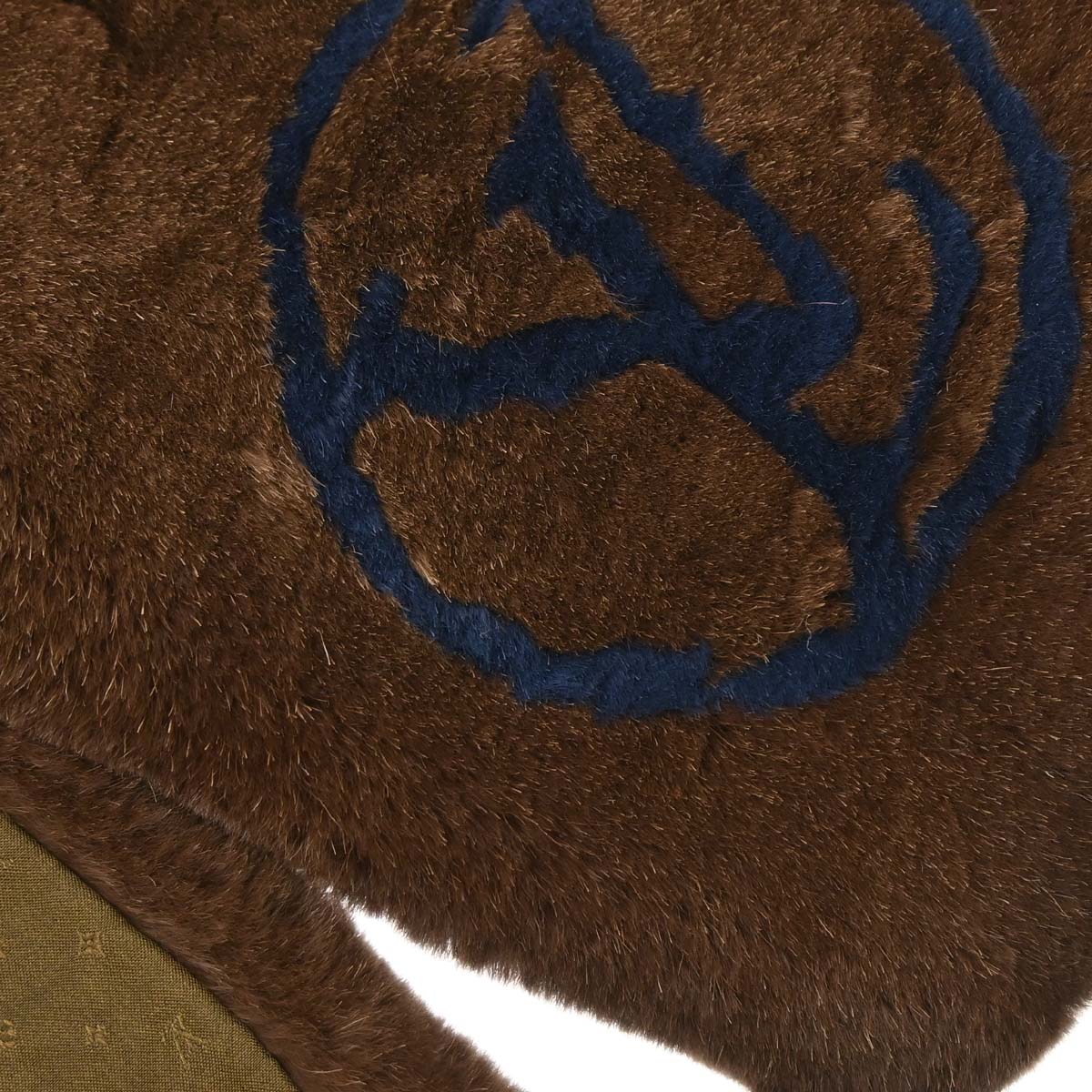 Louis Vuitton Monogram Rabbit Fur Flower Echarpe Bystamp Rex Stole M75757