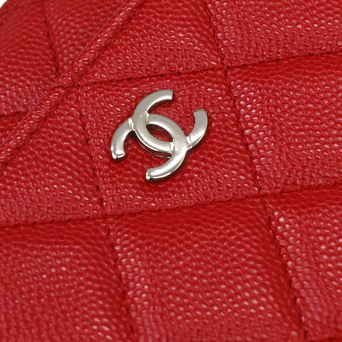 Chanel 2017-2018 Red Caviar Skin Classic WOC Wallet on Chain Bag