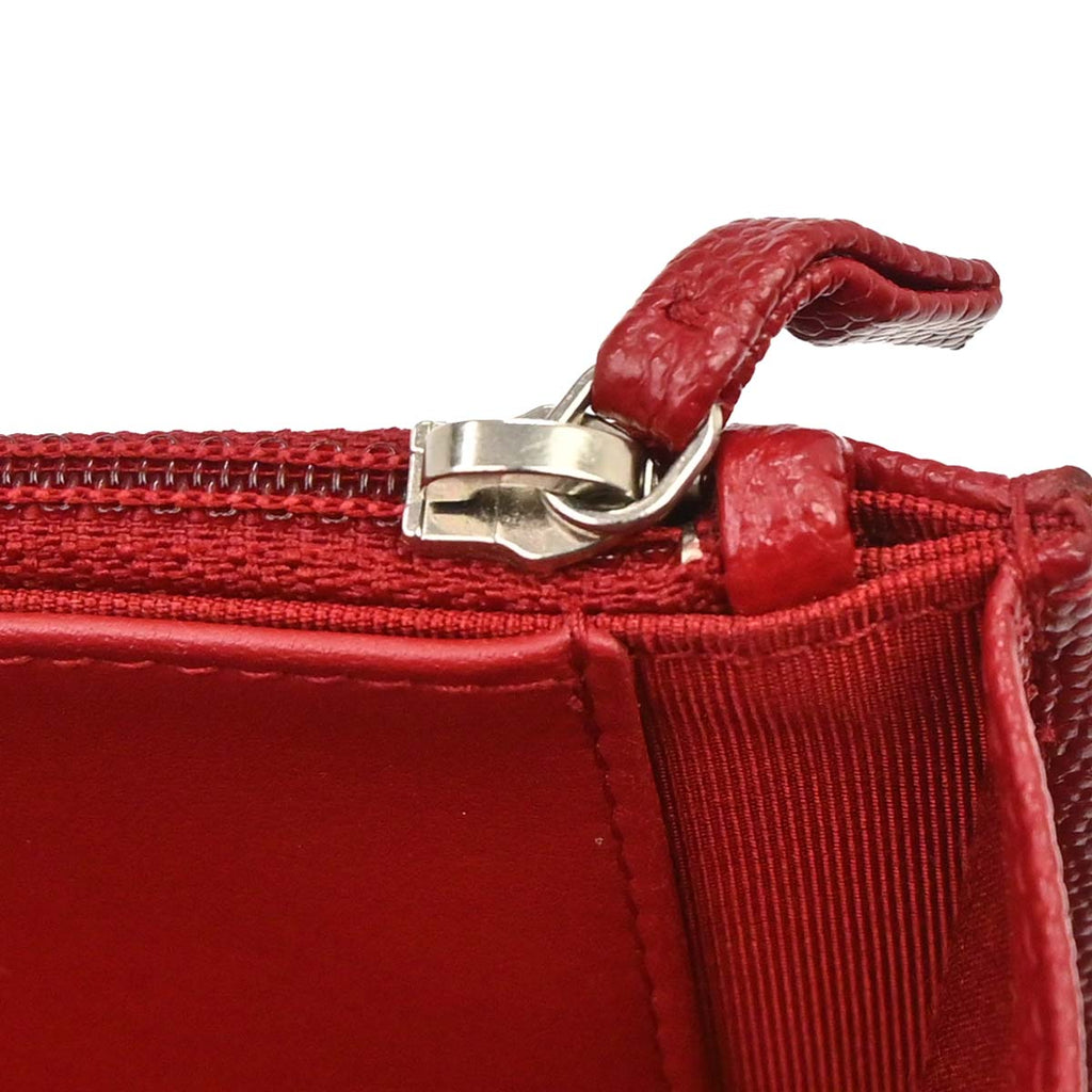 Chanel 2017-2018 Red Caviar Skin Classic WOC Wallet on Chain Bag