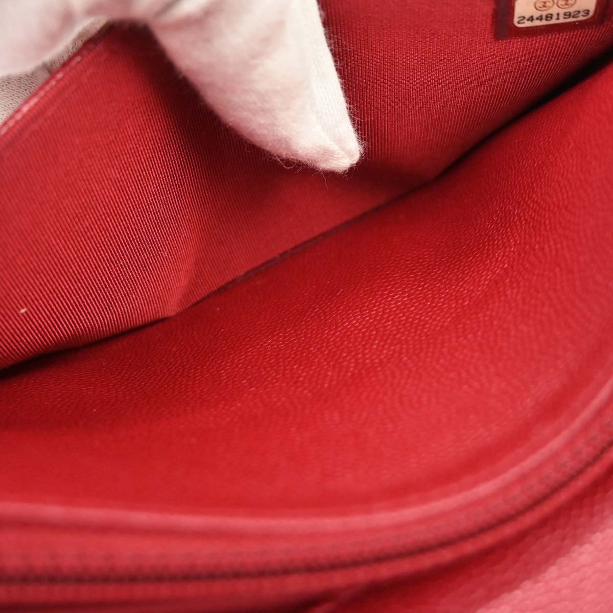 Chanel 2017-2018 Red Caviar Skin Classic WOC Wallet on Chain Bag