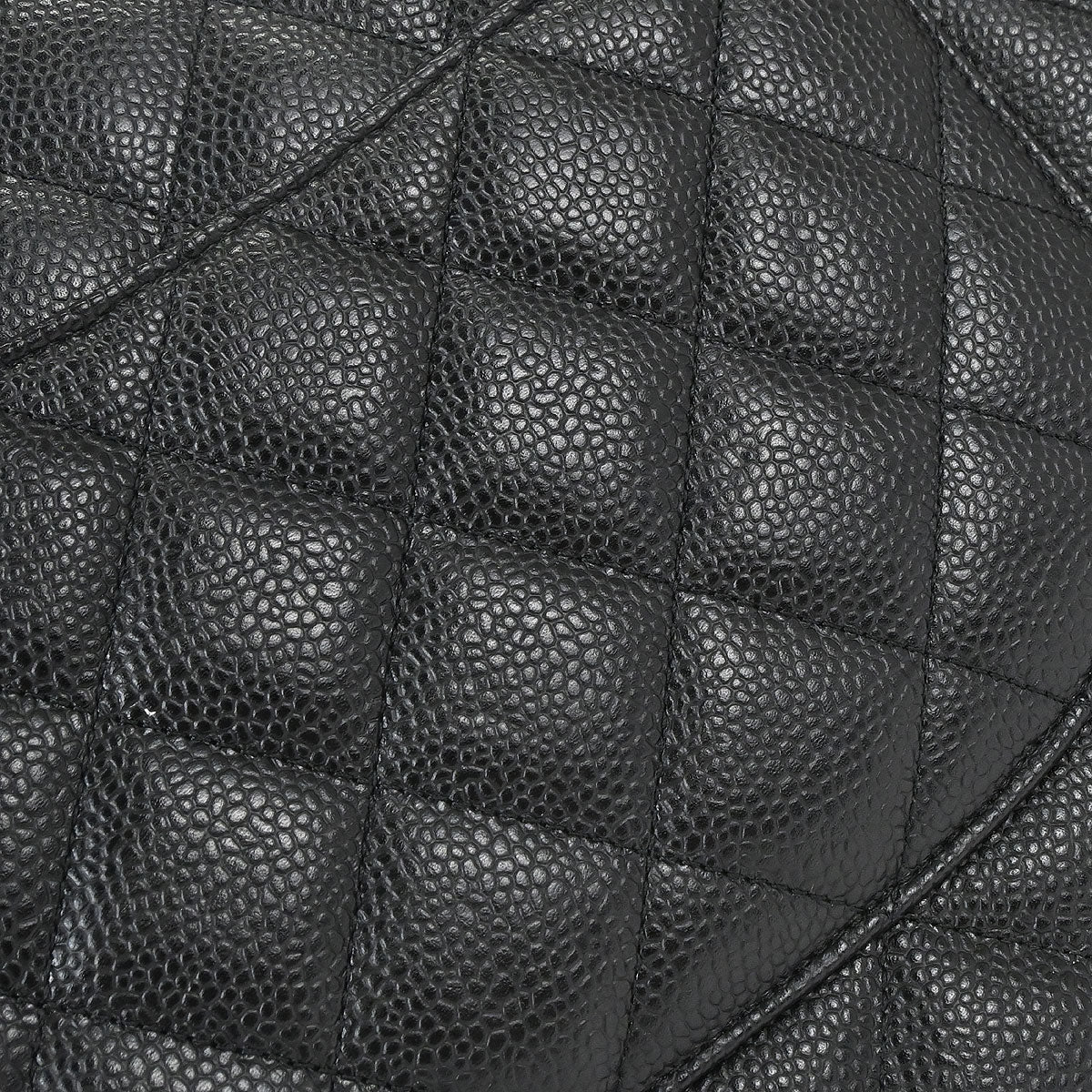 Chanel 2011 Black Caviar Skin Jumbo Classic Double Flap Shoulder Bag