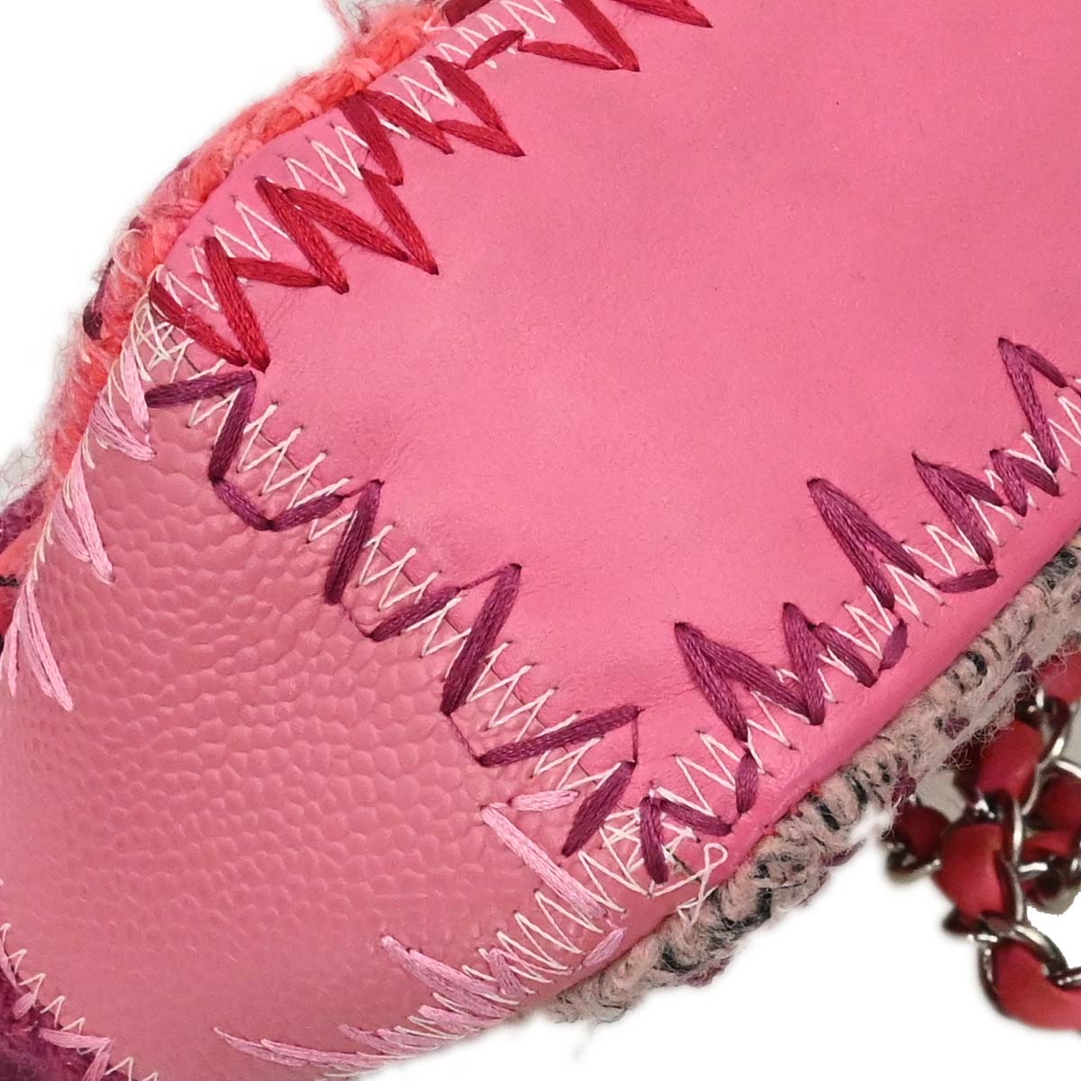 Chanel 2017 Pink Tweed Patchwork Shoulder Bag