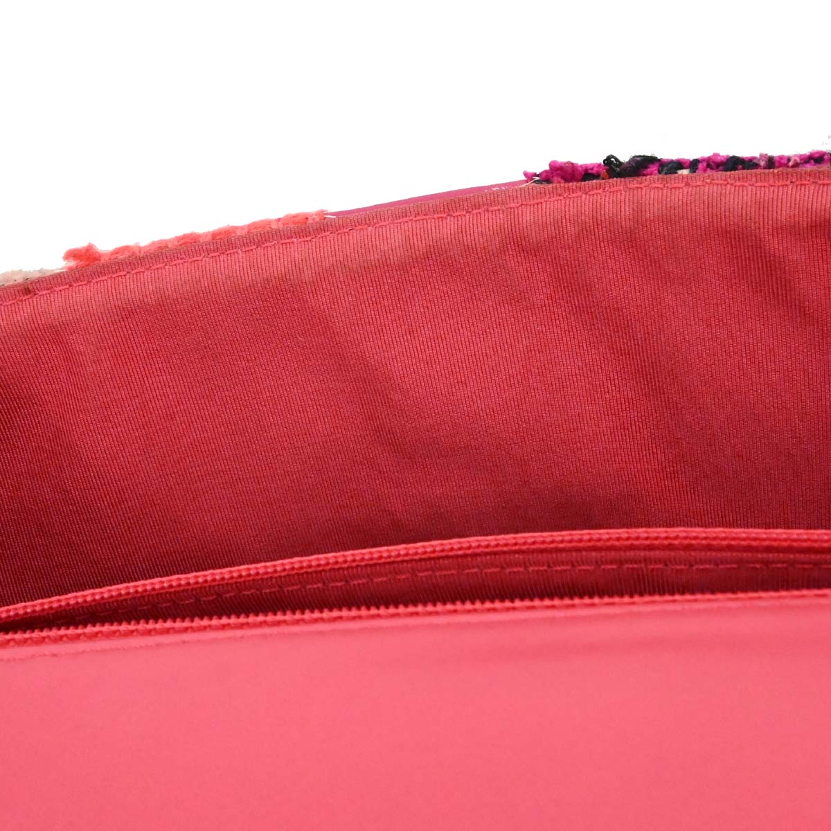 Chanel 2017 Pink Tweed Patchwork Shoulder Bag