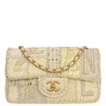 Chanel 2018 Ivory Tweed Patchwork Shoulder Bag
