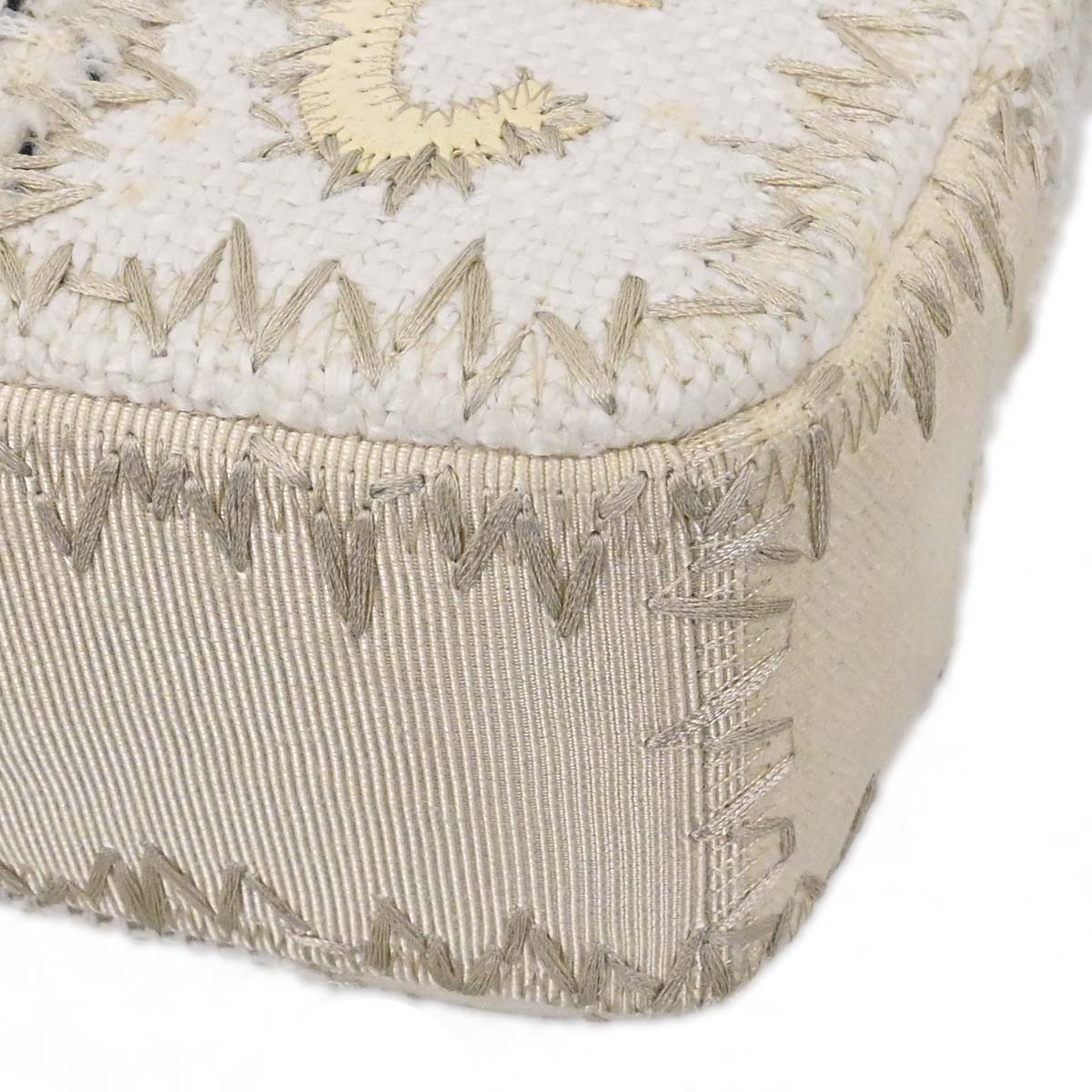 Chanel 2018 Ivory Tweed Patchwork Shoulder Bag