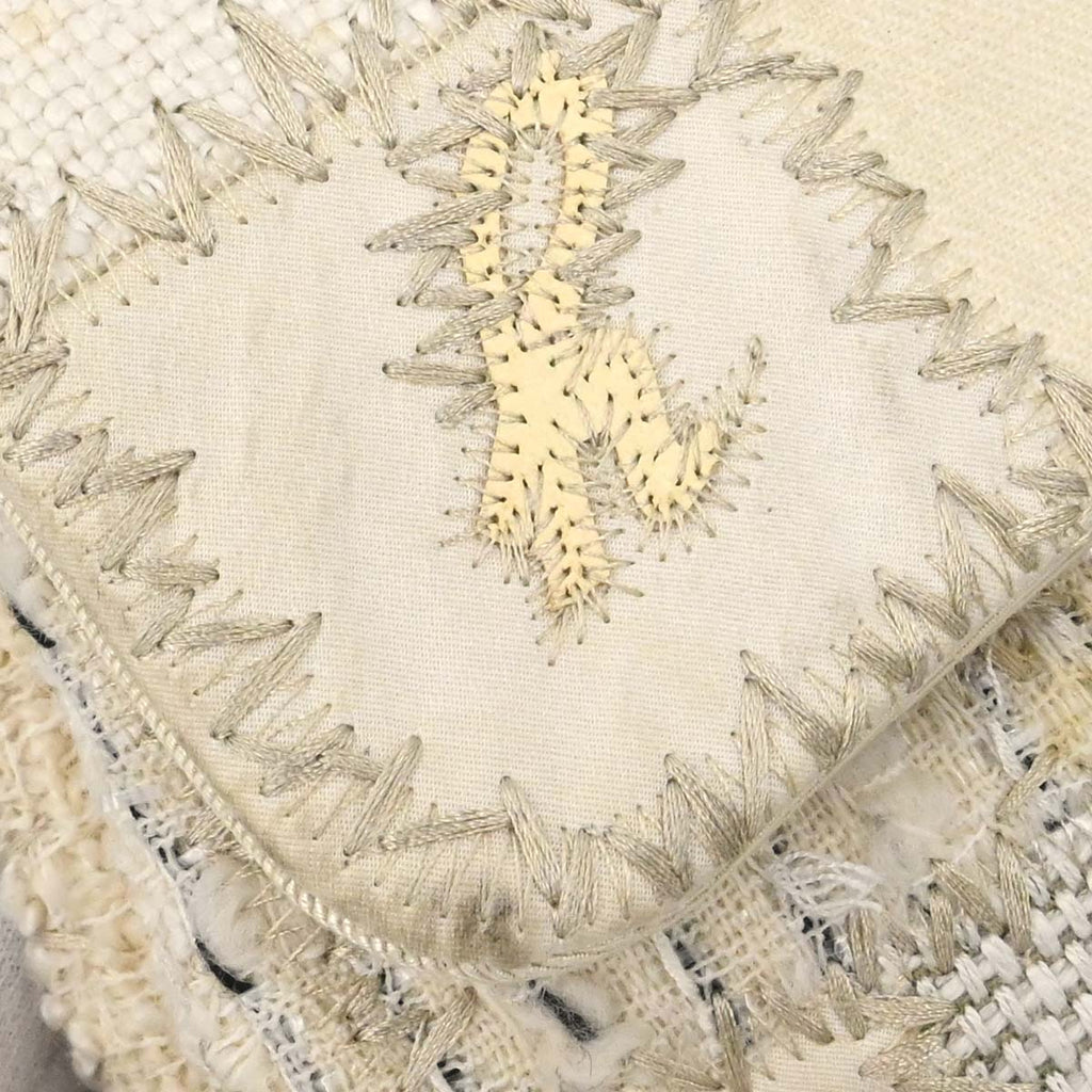 Chanel 2018 Ivory Tweed Patchwork Shoulder Bag