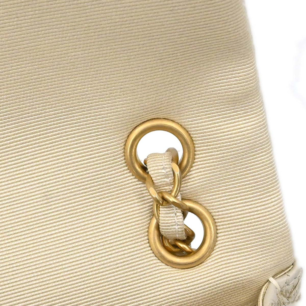 Chanel 2018 Ivory Tweed Patchwork Shoulder Bag
