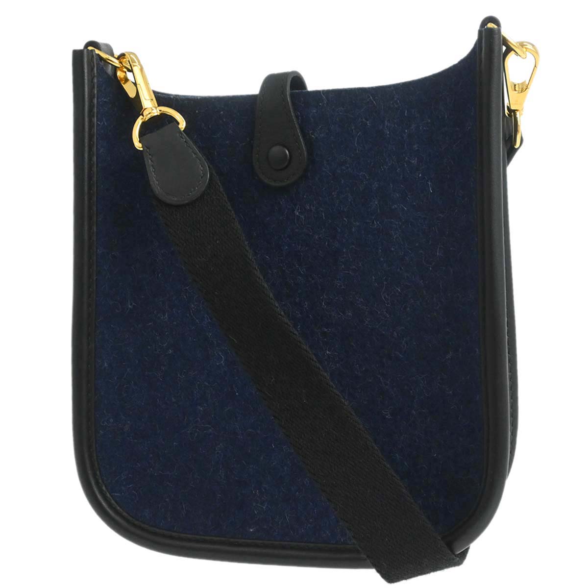 Hermes Blue Nuit Black Swift Feutre Evelyne TPM Shoulder Bag