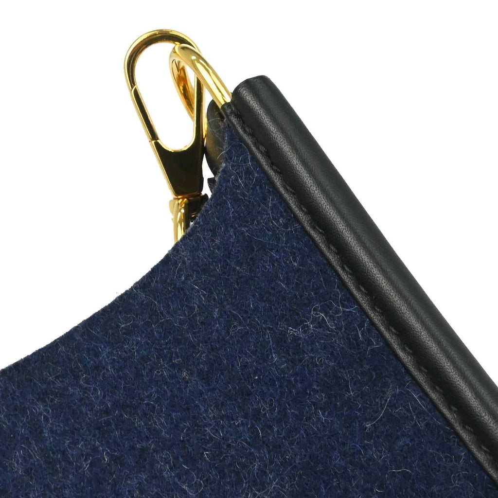 Hermes Blue Nuit Black Swift Feutre Evelyne TPM Shoulder Bag