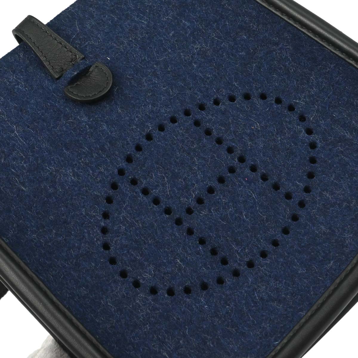 Hermes Blue Nuit Black Swift Feutre Evelyne TPM Shoulder Bag