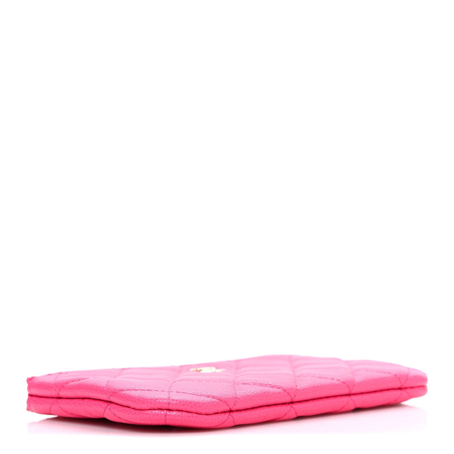 Caviar Quilted Small Cosmetic Case Pink