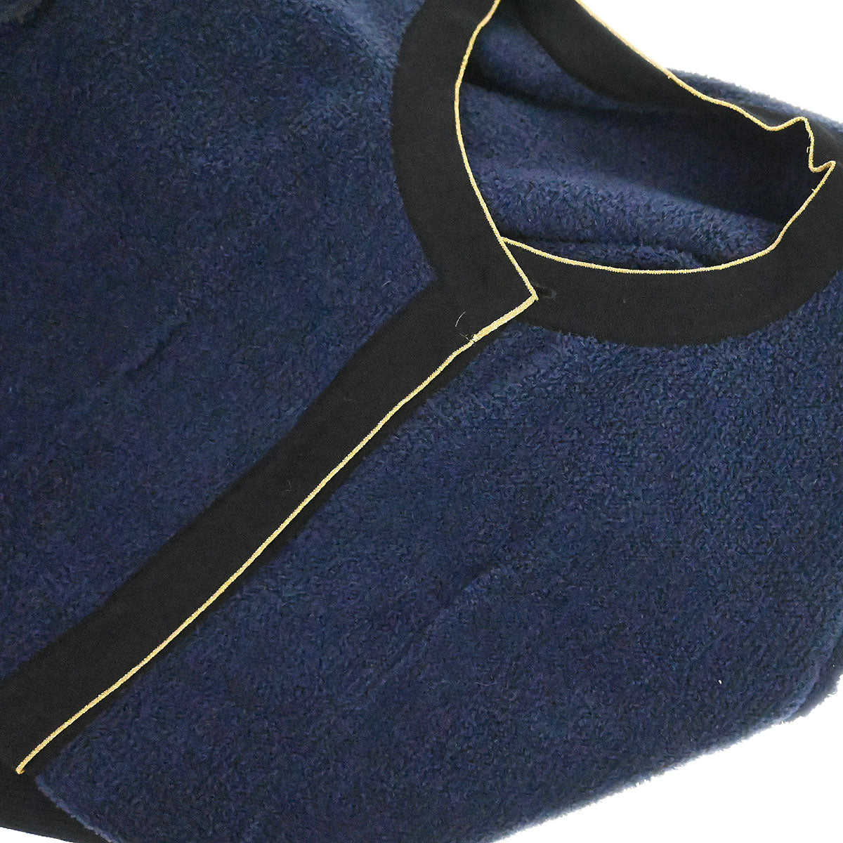 Chanel 2018-2019 Single Breasted Collarless Jacket Navy #38