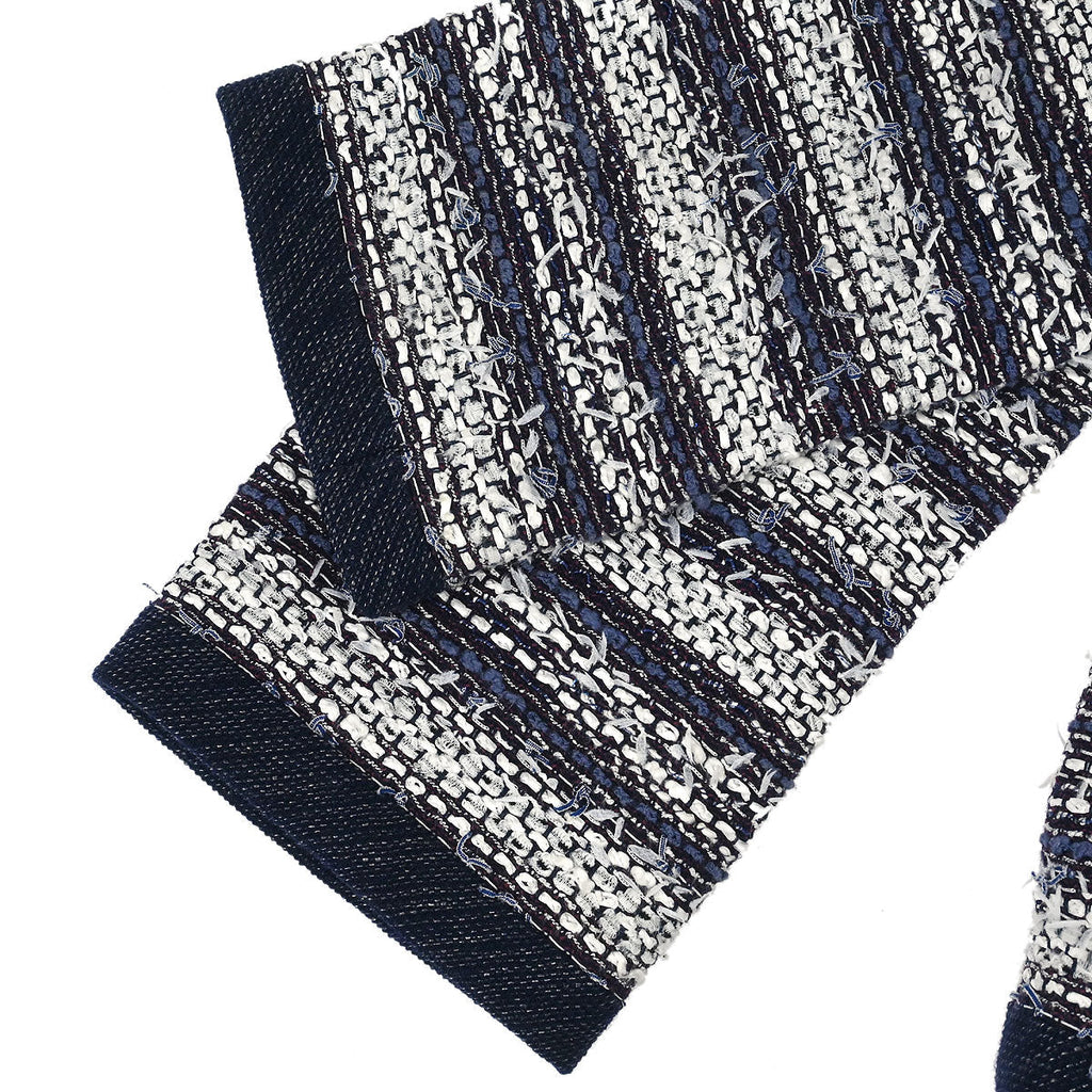 Chanel 2013 Collarless Tweed Jacket Navy #34