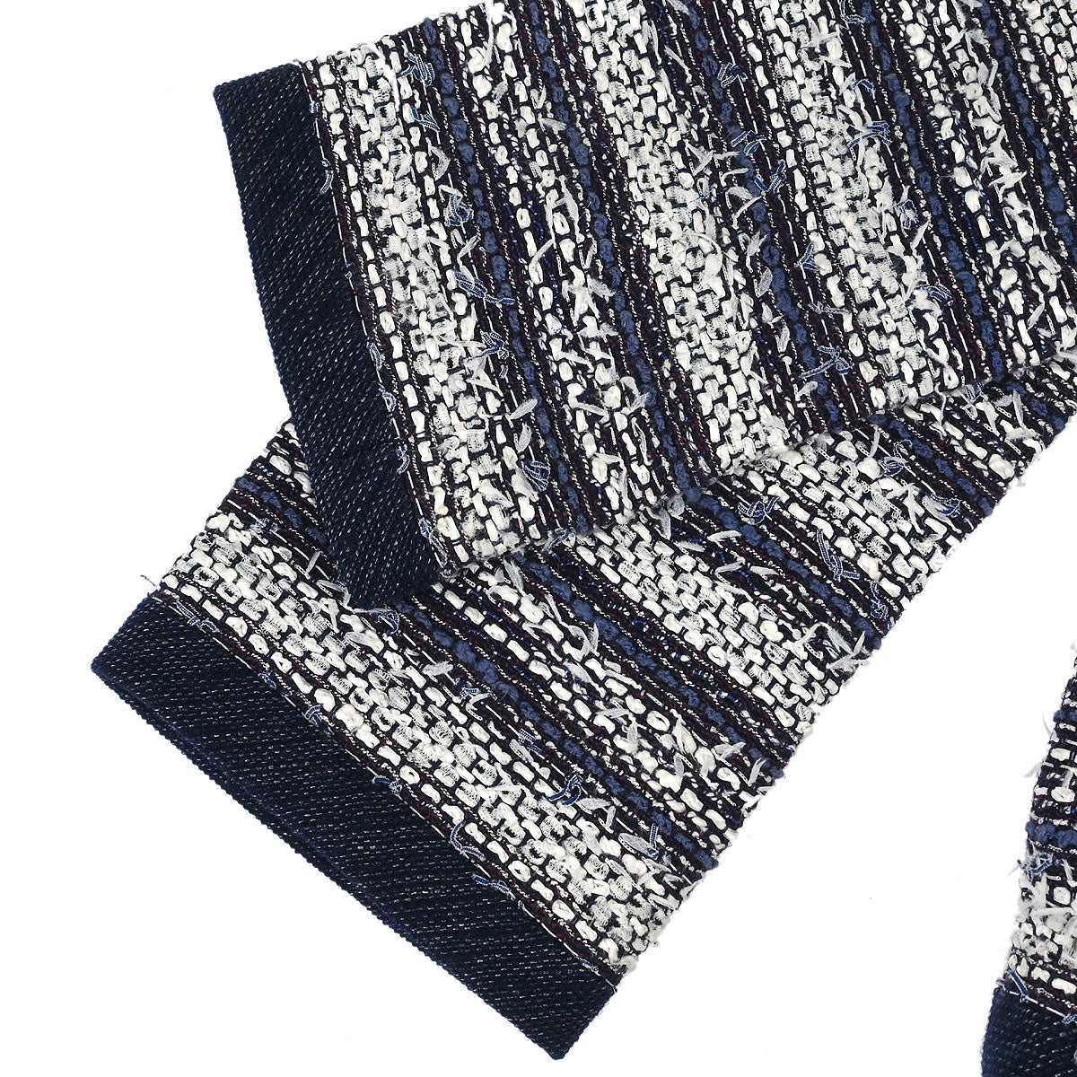 Chanel 2013 Collarless Tweed Jacket Navy #34