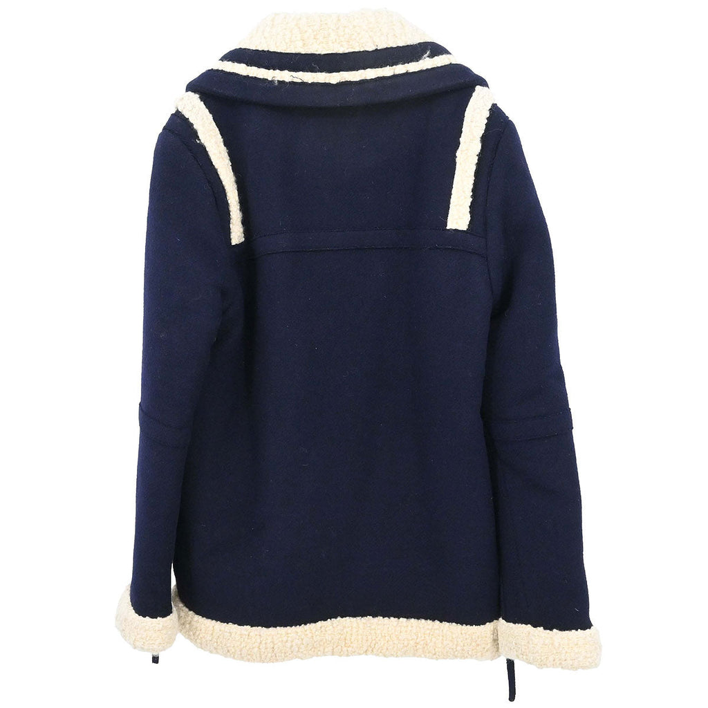 Chanel 2011-2012 Single Breasted Zip Up Jacket Navy #34