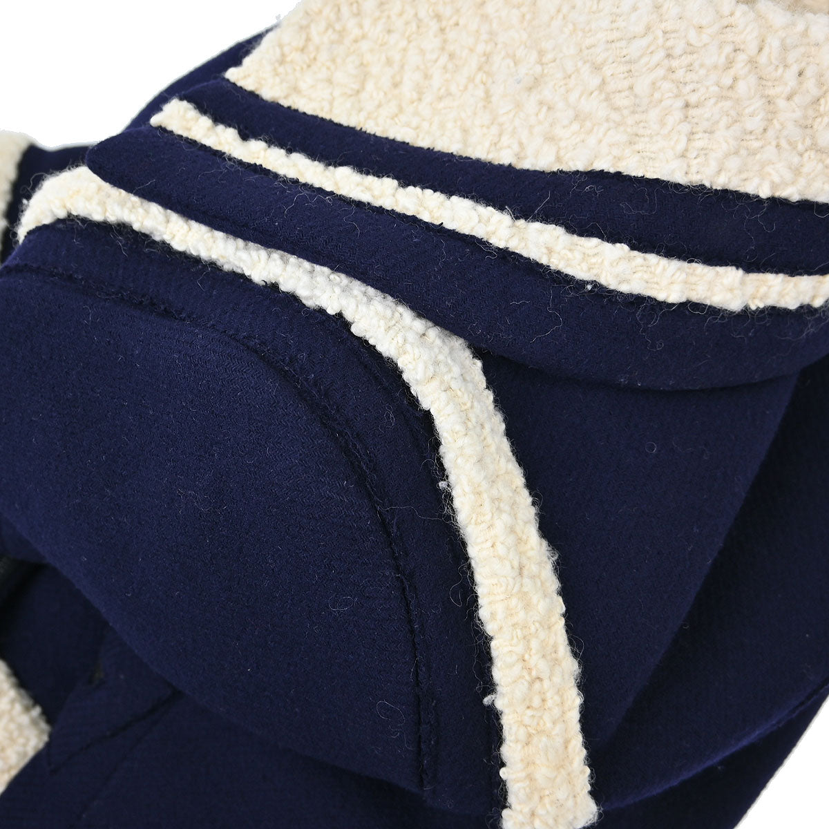 Chanel 2011-2012 Single Breasted Zip Up Jacket Navy #34