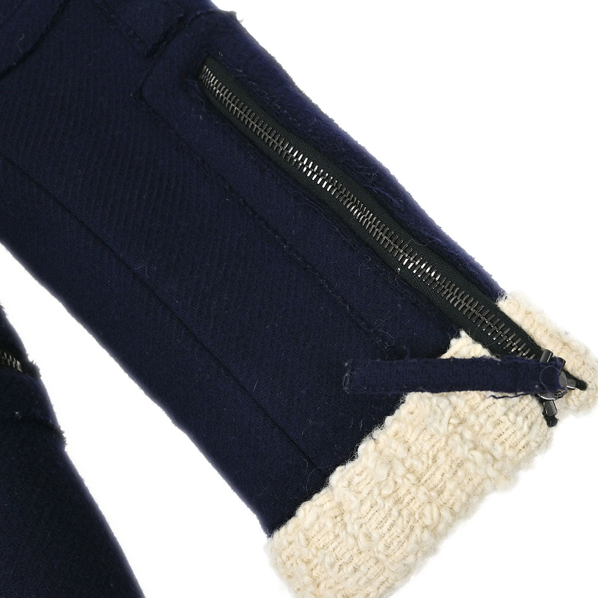 Chanel 2011-2012 Single Breasted Zip Up Jacket Navy #34