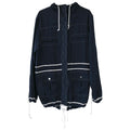 Chanel 2012 Single Breasted Zip Up Jacket Navy #38
