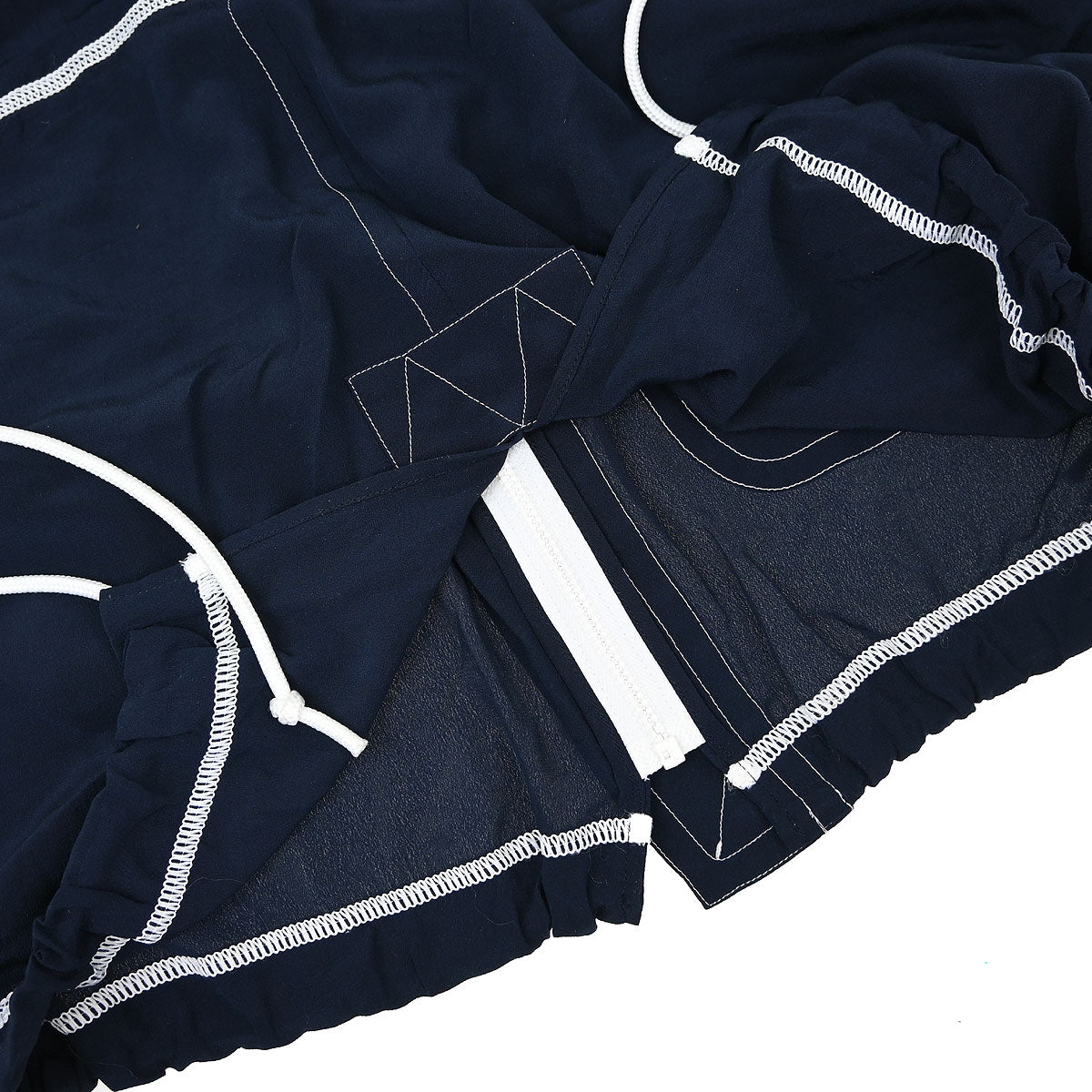 Chanel 2012 Single Breasted Zip Up Jacket Navy #38