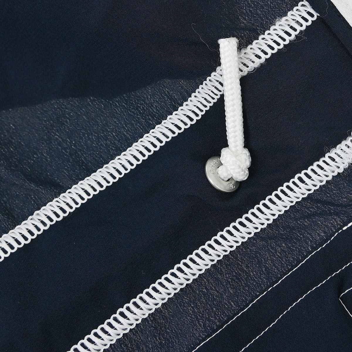 Chanel 2012 Single Breasted Zip Up Jacket Navy #38